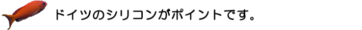 ドイツのシリコンがポイントです。